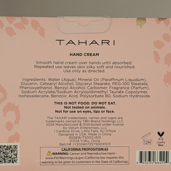 Tahari Pink Hand Cream Collection - Luxury Scented Set - Picture 2 of 6